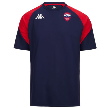 Tee shirt polyester Kappa Enfant Marine Rouge - modèle LORETO