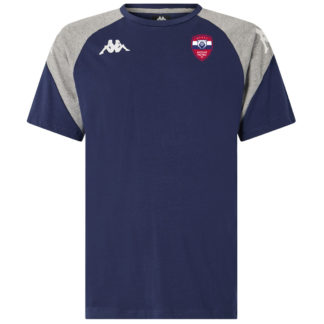 Tee shirt coton Kappa Enfant Marine Gris - modèle LACCIO