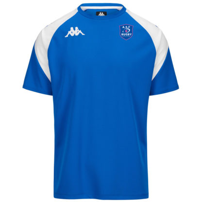 Tee shirt polyester Kappa Homme Royal Blanc - modèle LORETO