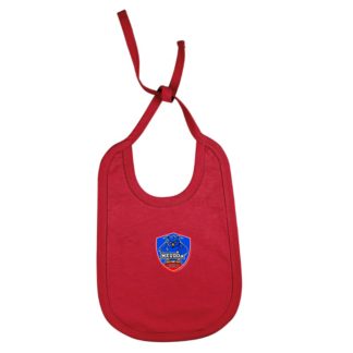Bavoir coton Bébé Rouge- modèle LOGO