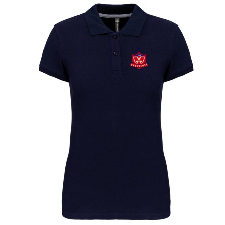 Polo coton piqué Femme Marine - modèle BIO