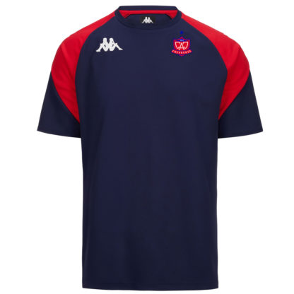 Tee shirt polyester Kappa Enfant Marine Rouge - modèle LORETO