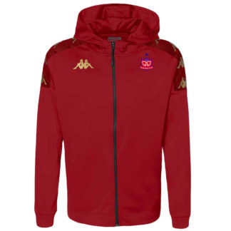 Veste capuche zippée KAPPA Enfant Rouge – modèle GREVOLO
