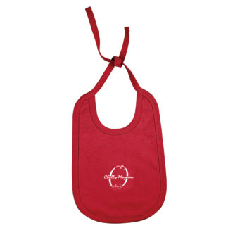 Bavoir coton Bébé Rouge- modèle LOGO