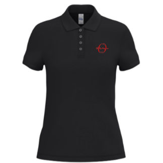 Polo coton piqué Femme Noir - modèle BIO