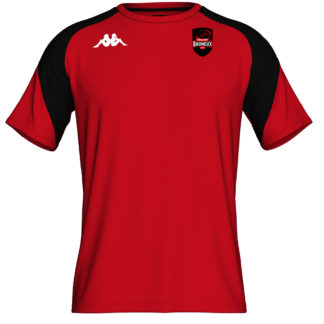 Tee shirt coton Kappa Enfant Rouge Noir - modèle LACCIO