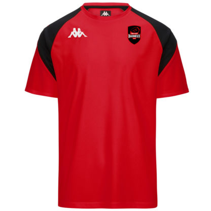 Tee shirt polyester Kappa Homme Rouge Noir - modèle LORETO
