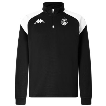 Haut training Kappa 1/4 zip Enfant Noir – modèle LOVATO