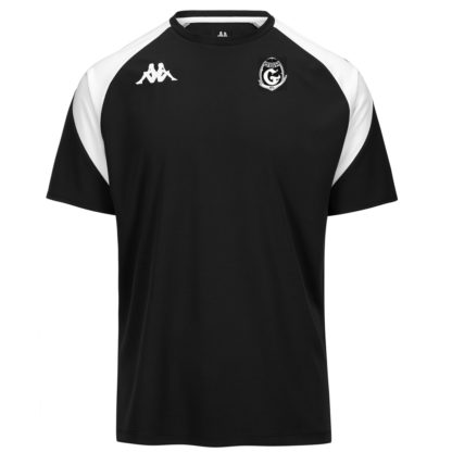 Tee shirt polyester Kappa Homme Noir Blanc - modèle LORETO