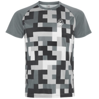 Tee shirt polyester Homme Noir - modèle PIXEL 2