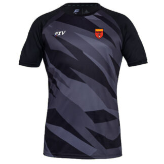 Maillot rugby Force XV Noir Adulte – modèle OVALIE