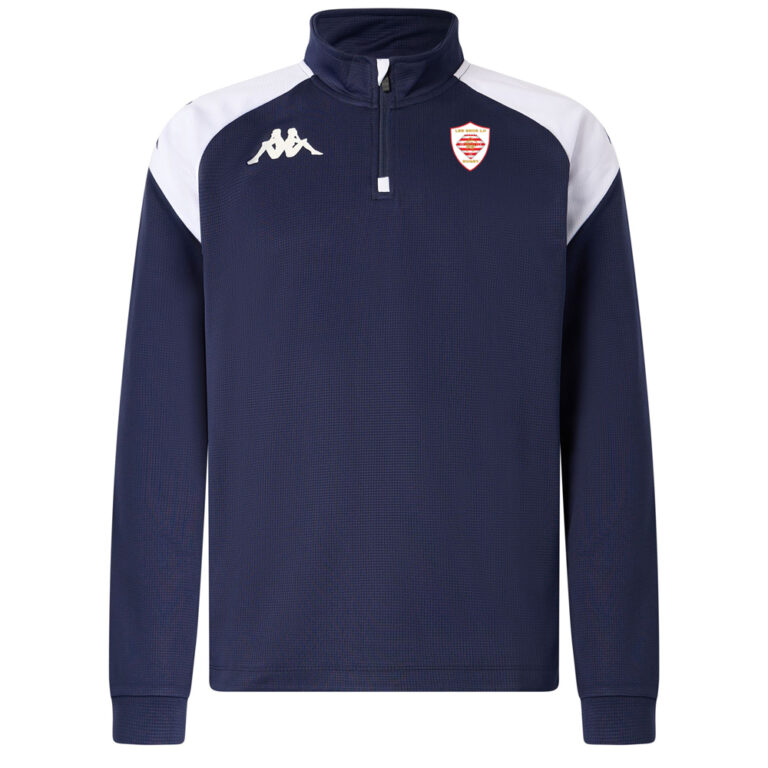 Haut training Kappa 1/4 zip Homme Marine – modèle LOVATO