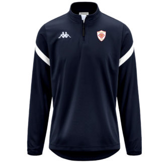 Haut training 1/4 zip Kappa Marine/Blanc Adulte - modèle DOLVOLE
