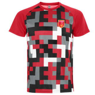 Tee shirt polyester Homme Rouge - modèle PIXEL 2