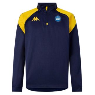 Haut training Kappa 1/4 zip Homme Jaune Marine – modèle LOVATO