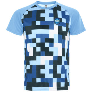Tee shirt polyester Homme Royal - modèle PIXEL 2