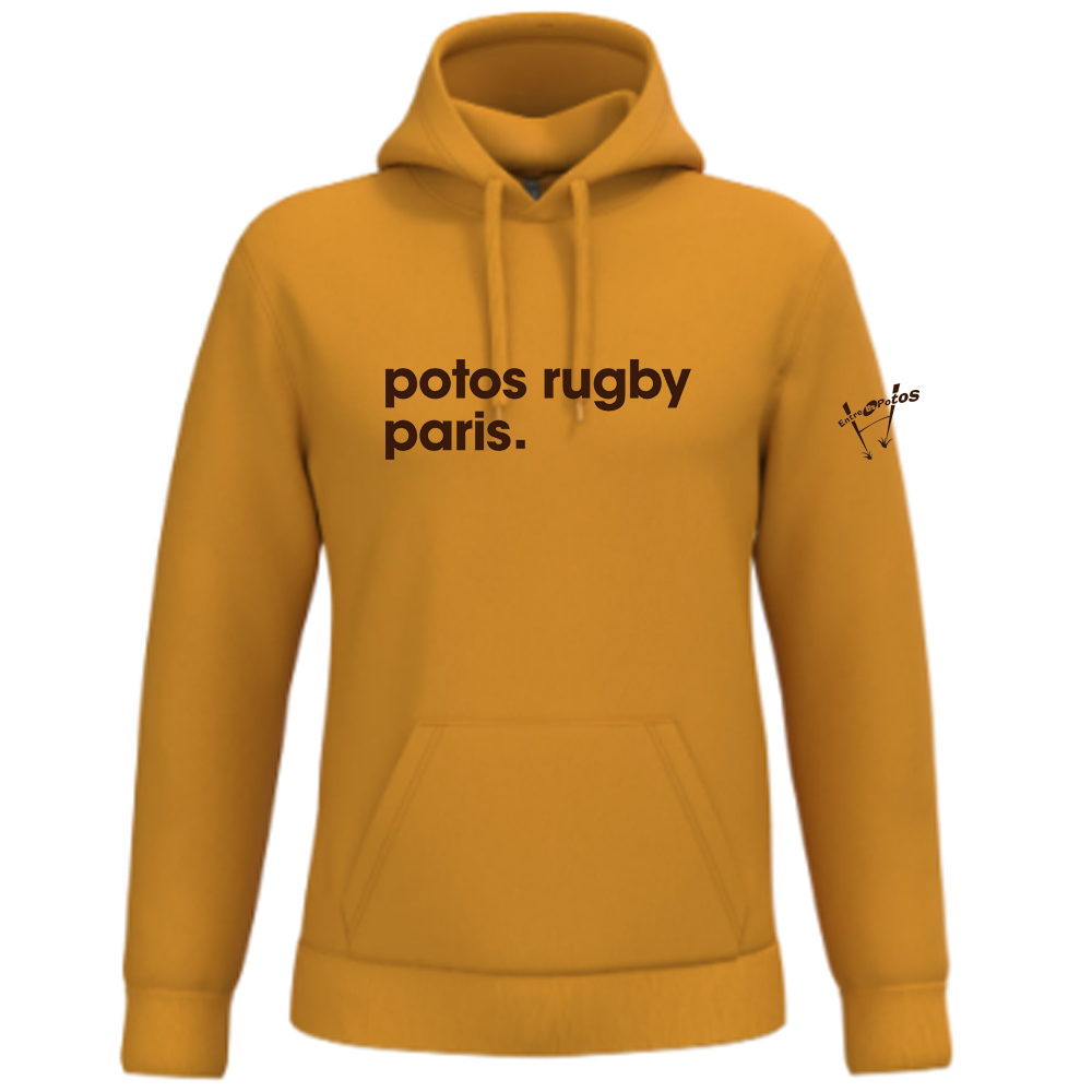 Sweat capuche coton Homme Moutard - modèle PECHE