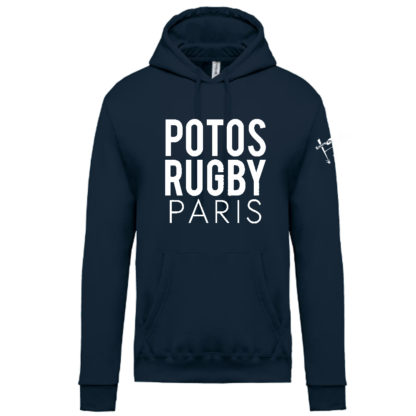 Sweat capuche coton Homme bleu Marine  modèle KANG