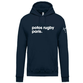 Sweat capuche coton Homme bleu Marine  modèle KANG