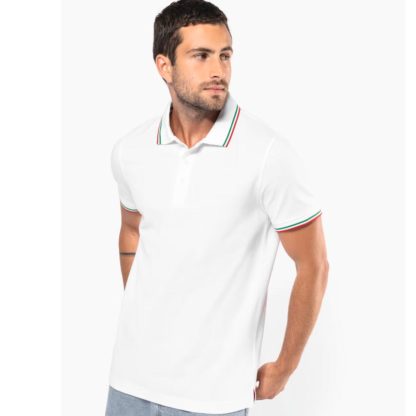 Polo coton maille piqué marine Homme - modèle LISERET – Image 2