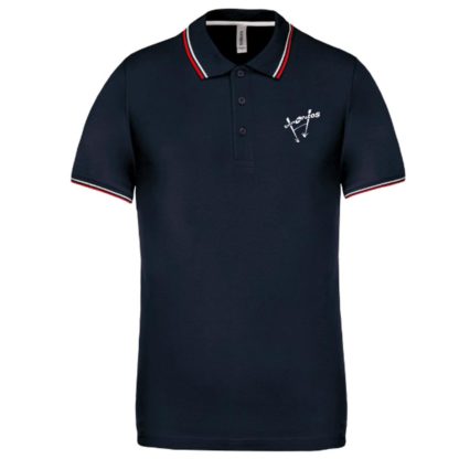 Polo coton maille piqué marine Homme - modèle LISERET