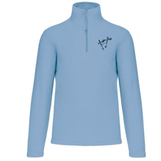 Polaire Homme 1/4 zip Bleu Ciel - modèle FREEZE