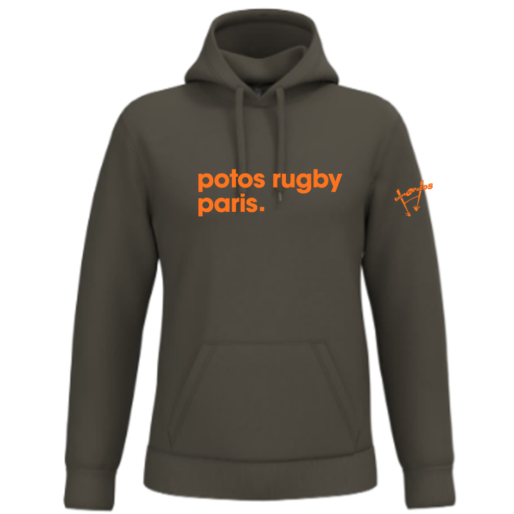 Sweat capuche coton Homme Khaki - modèle PECHE