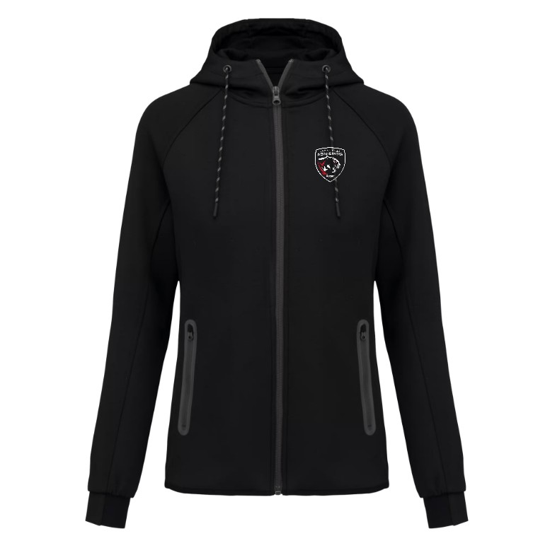 Veste capuche zippée Femme Noir - modèle PROACT