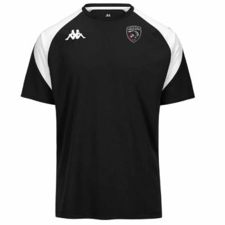 Tee shirt polyester Kappa Enfant Noir Blanc - modèle LORETO