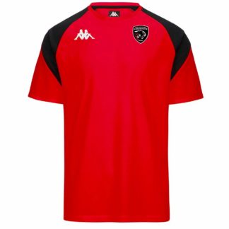 Tee shirt polyester Kappa Enfant Rouge Noir - modèle LORETO
