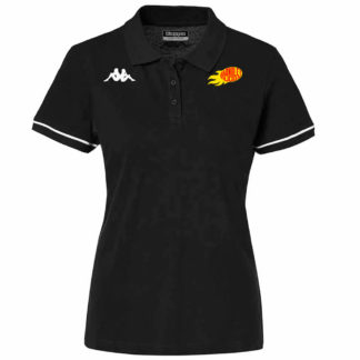 Polo coton Kappa Femme Noir - modèle BARLA