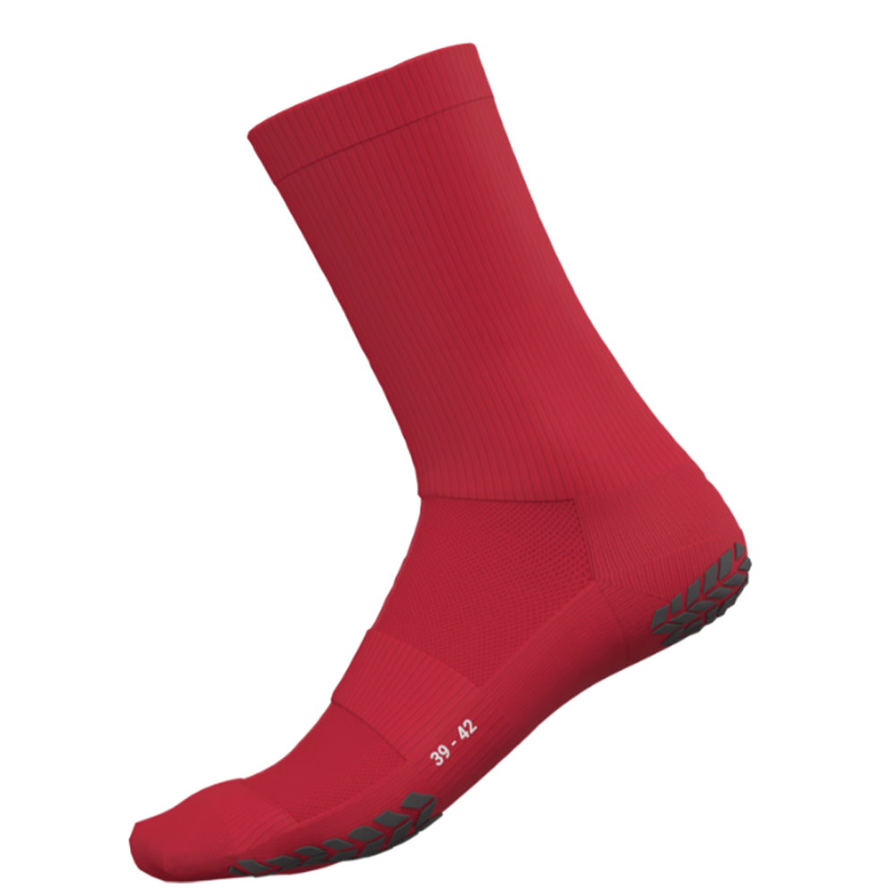 Chaussettes de sport anti-glisse unisexe ROUGE - modèle GRIP
