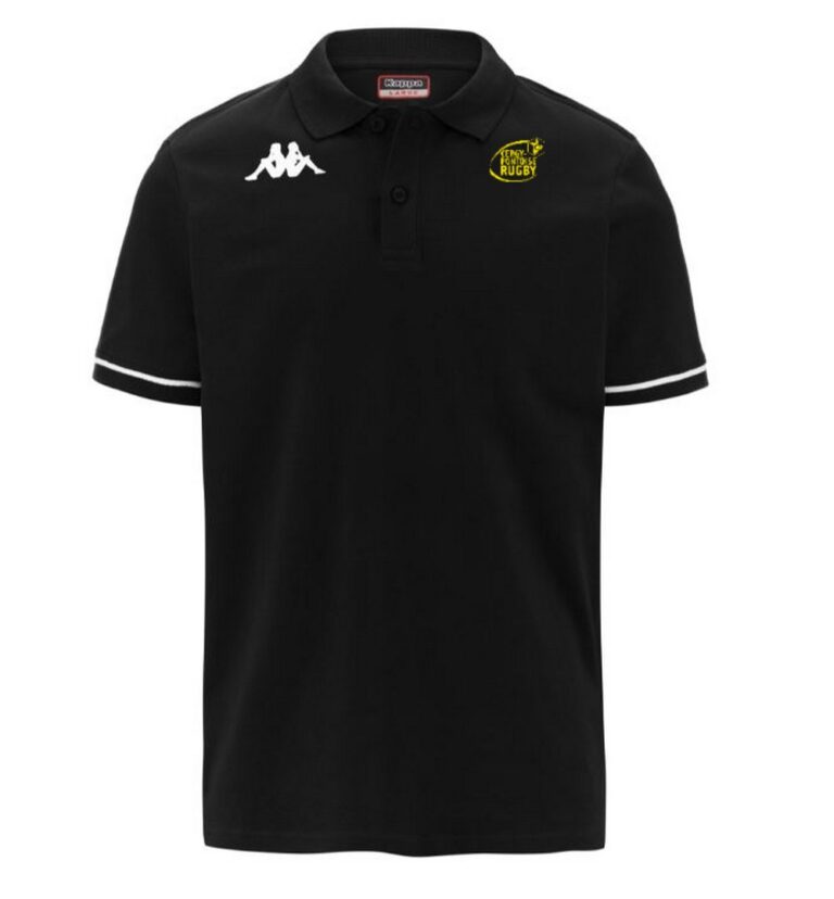 Polo coton Kappa Enfant Noir – modèle BARLI