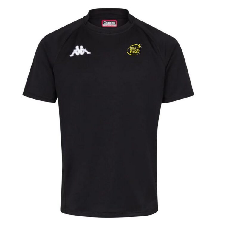 Maillot rugby KAPPA Enfant Noir – modèle TELESE