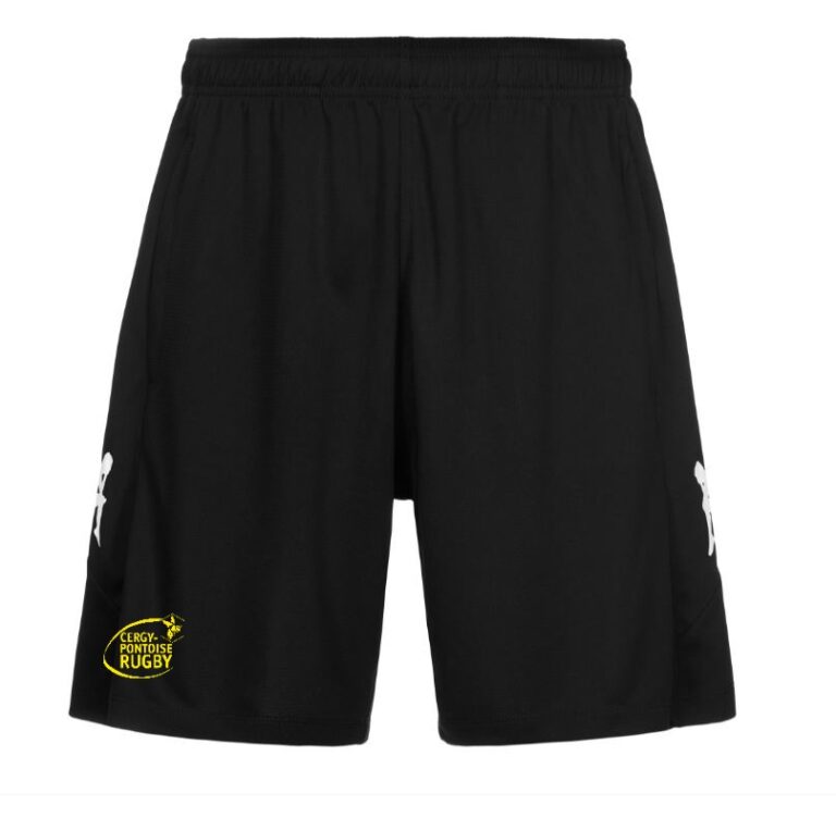 Short training Kappa Enfant Noir – modèle LUVIOZIP