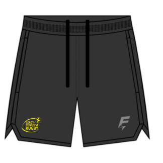 Short training à poches Force XV Noir Adulte – modèle HYBRIDE