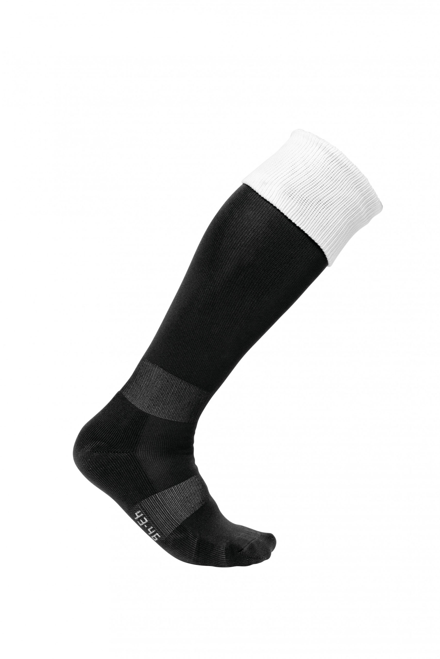 Chaussettes bicolore Noir Blanc - modèle RUGBY