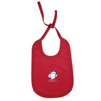 Bavoir coton Bébé Rouge- modèle LOGO