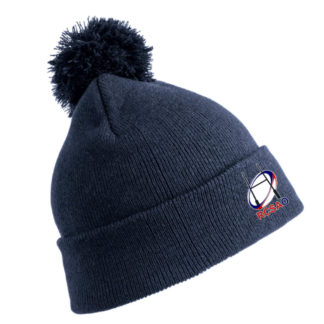 Bonnet tricoté Marine - modèle POMPOM