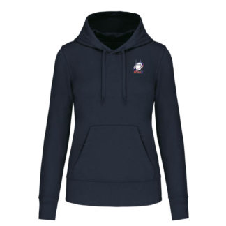 Sweat capuche Femme Marine - modèle COTON