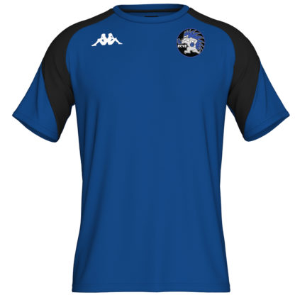 Tee shirt coton Kappa Homme Royal Noir - modèle LACCIO