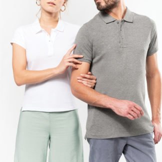 Polo coton piqué Femme Blanc - modèle BIO