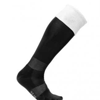 Chaussettes bicolore Noir Blanc - modèle RUGBY