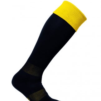 Chaussettes bicolore Noir Jaune - modèle RUGBY