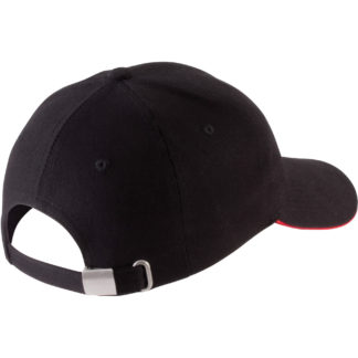 Casquette coton Noir Rouge - modèle ORLANDO