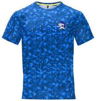 Tee shirt polyester Homme Royal - modèle PIXEL 2