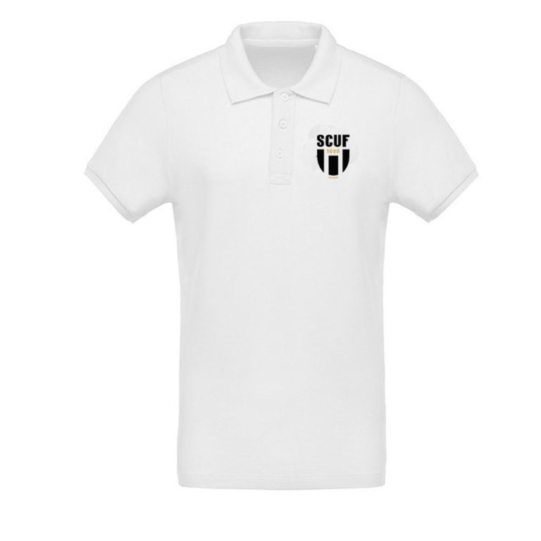 Polo coton piqué Homme Blanc - modèle BIO