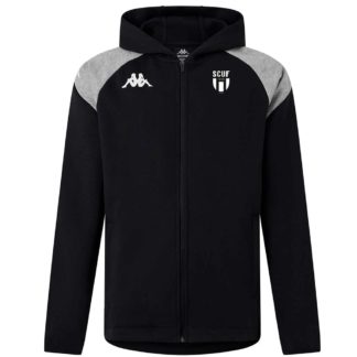 Veste zippée coton Kappa Homme Noir – modèle LIANTOZI