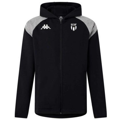 Veste zippée coton Kappa Homme Noir – modèle LIANTOZI