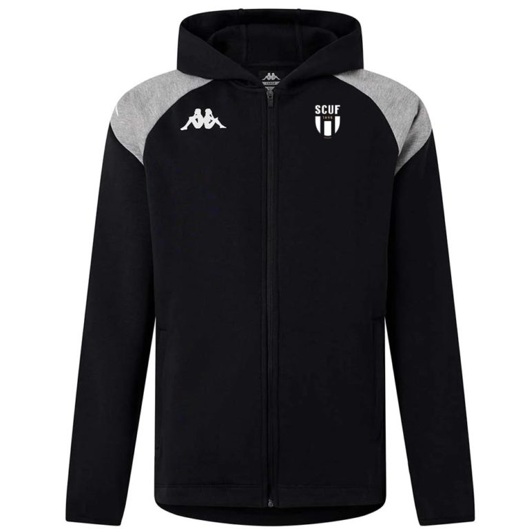 Veste zippée coton Kappa Enfant Noir – modèle LIANTOZI